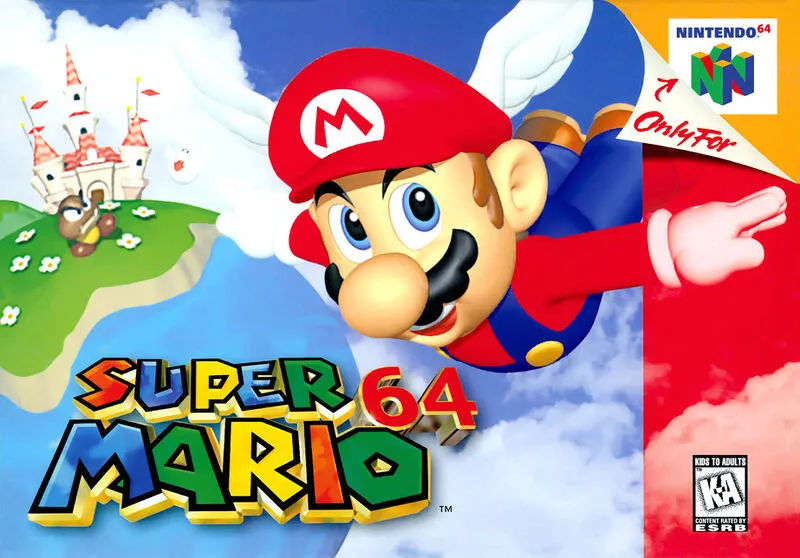 Super Mario 64 North American Box Art
