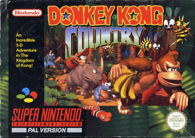 Donkey Kong Countrey SNES Box Art